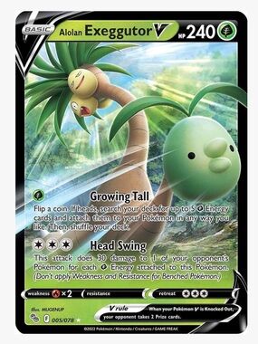 Alolan Exeggutor V Pokemon GO Pokemon Trading Card